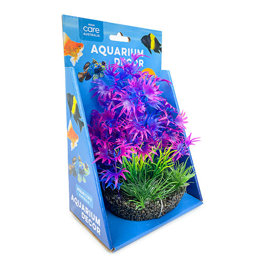 Aqua Care Plant Decor Mini Tube of 4 #061, Aquatic Plants, Mini Plants for fish tanks, Fish tank decor, Fake Plants for fish tanks, Pet Essentials Warehouse