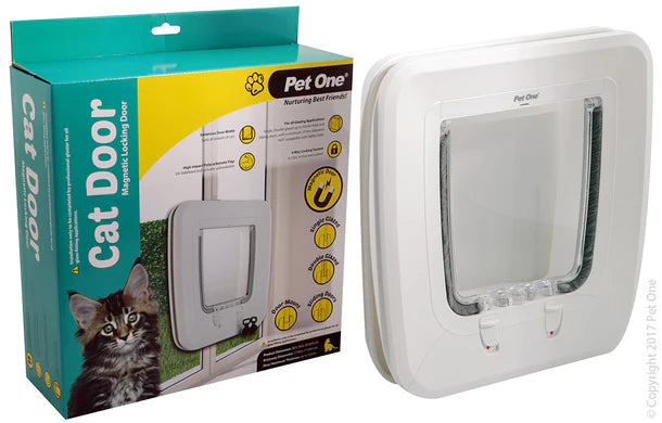 Pet One Cat Door Poly Magnetic Entry Door