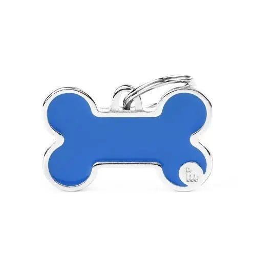 My Family Basic Homemade Blue Bone Tag Blue, Blue bone for dogs, ID Tag, Pet Essentials Warehouse