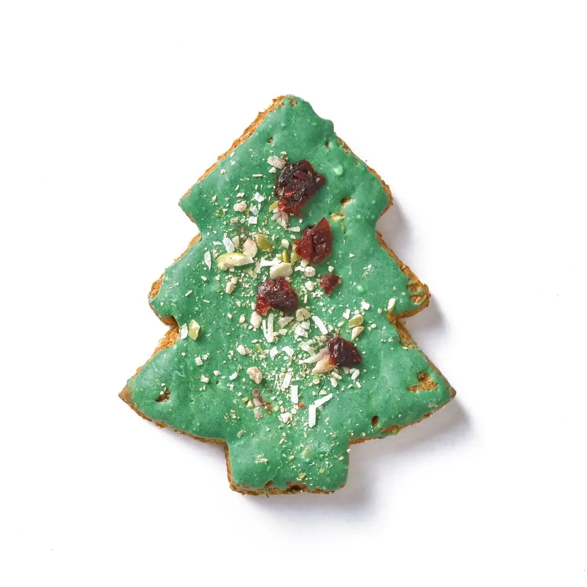 Christmas Iced Cookies Green Tree with icing, pet essentials warehouse