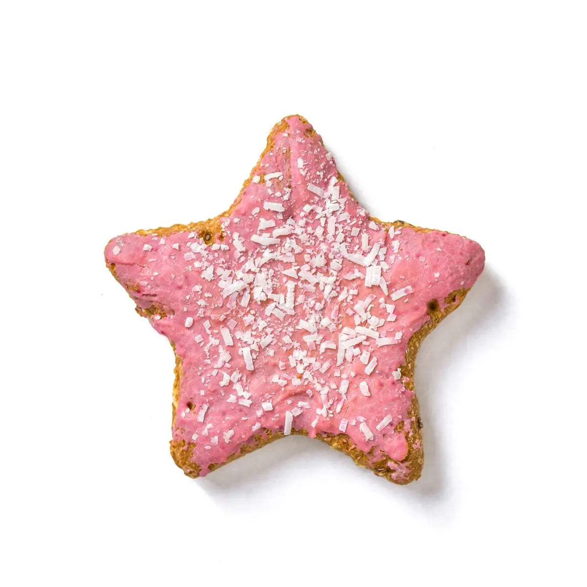 Christmas Iced Cookies pink star with icing, pet essentials warehouse