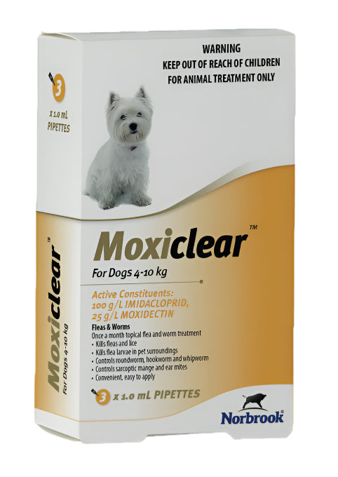 Moxiclear Flea & Worm Treatment for Dogs, Spot on treatment for dogs, Pet Essentials Warehouse
