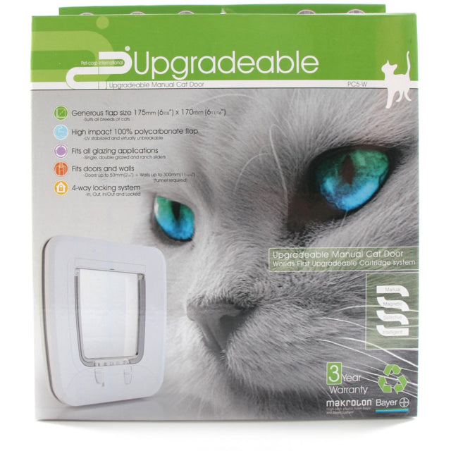 Pet-Corp Upgradeable Manual Cat Door, upgradable cat door, pet essentials warehouse