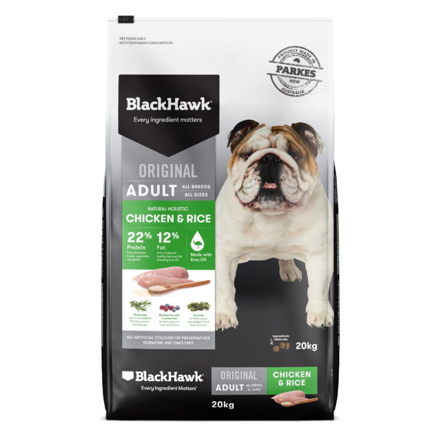 Black Hawk Original Adult Chicken & Rice Dry Dog Food, Black Hawk Dog Food, Dog Food for dogs, Pet Essentials Warehouse