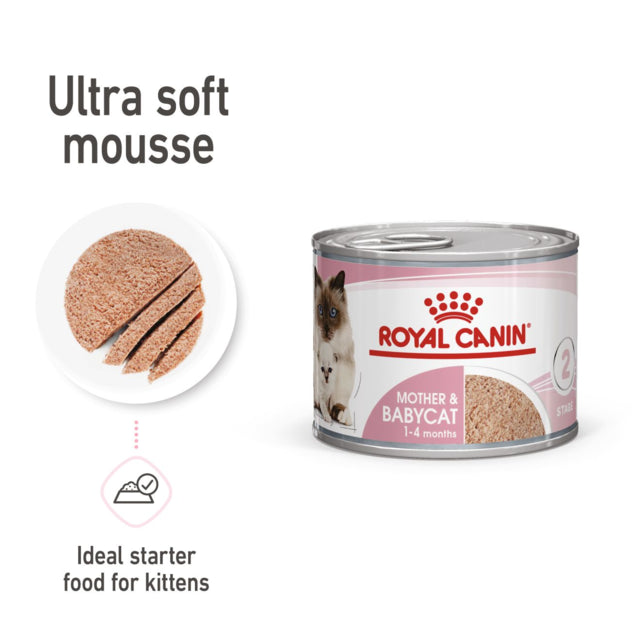 Royal Canin Mother and Baby Mousse, Baby Kitten food, Mother and Baby food, Royal Canin Wet food, Pet Essentials Warehouse