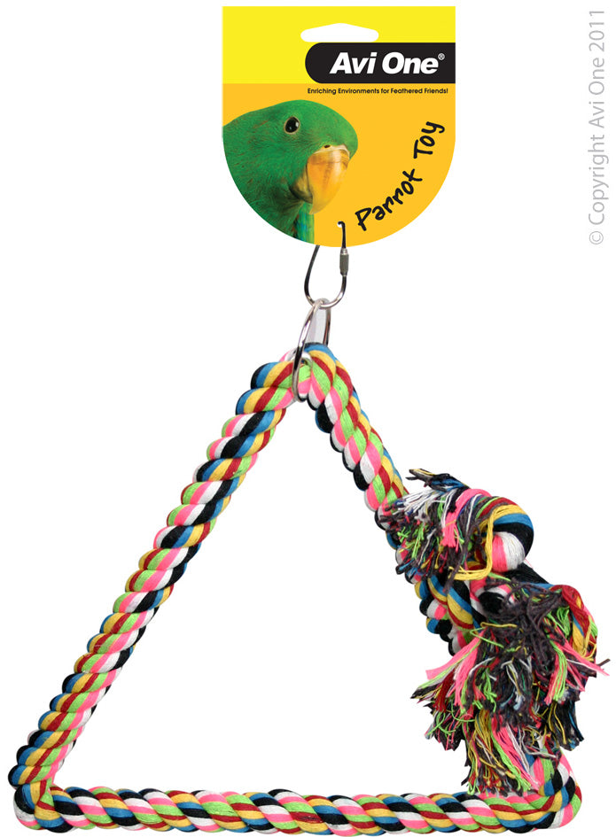 Avi One Tri-Angle Rope Swing Parrot Toy