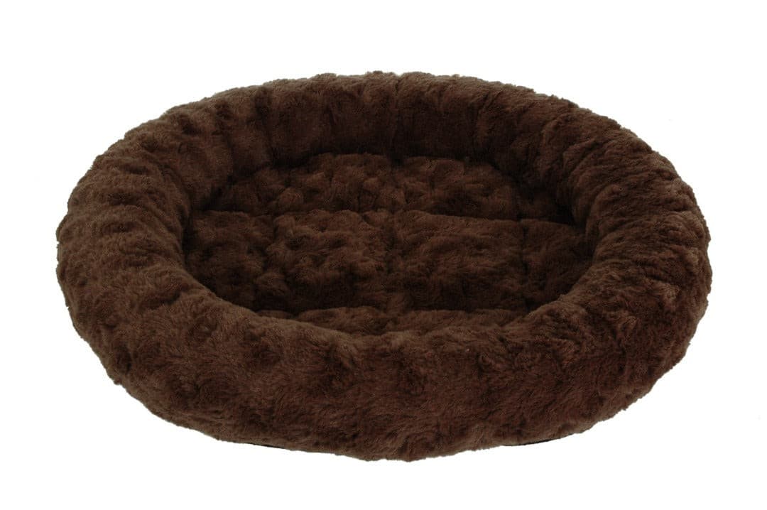 Trouble & Trix Snugglepuss Oval Cushion Mocha, Oval Cat Bed, Pet Essentials Warehouse, Pet City