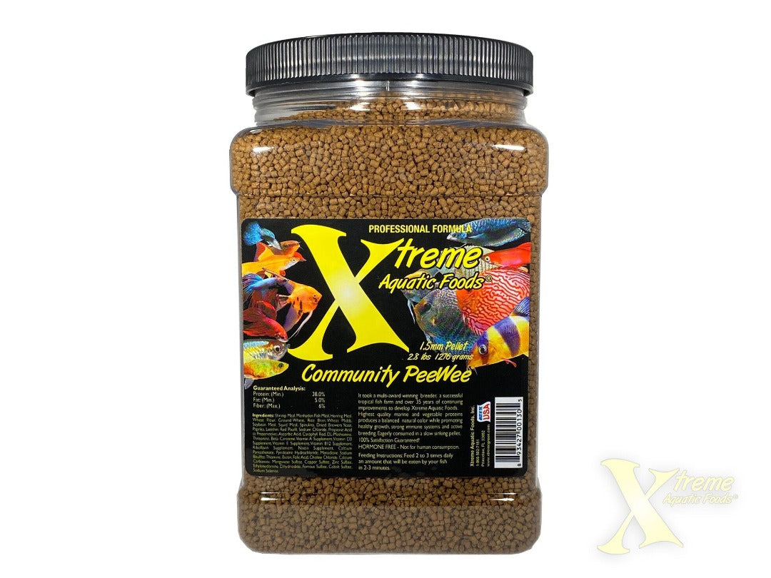 Xtreme Community PeeWee Slow Sinking Pellet Fish Food 560g bottle, pet essentials warehouse