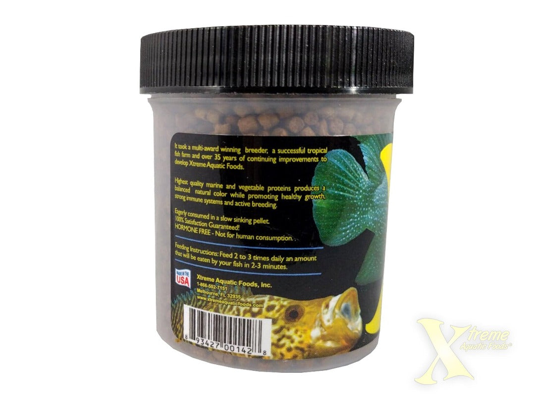 Xtreme Big Fella Slow Sinking Pellet Fish Food 71g bottle, pet essentials warehouse