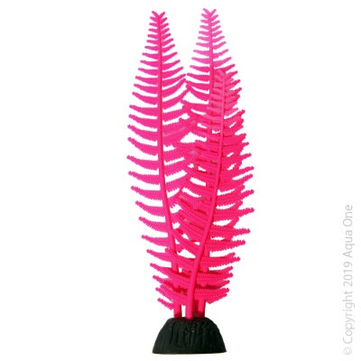 Aqua One Flexiscape Feather Algar Pink, Pink Plastic Plant, Pet Essentials 