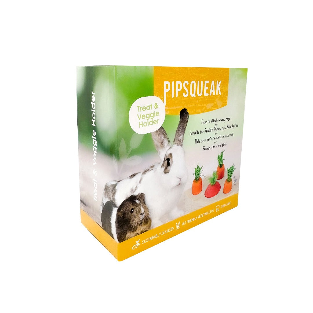 Pipsqueak Treat N Veggie Holder, Treat toys for bunnies, Veggie treats for small animals, Pet Essentials Warehouse