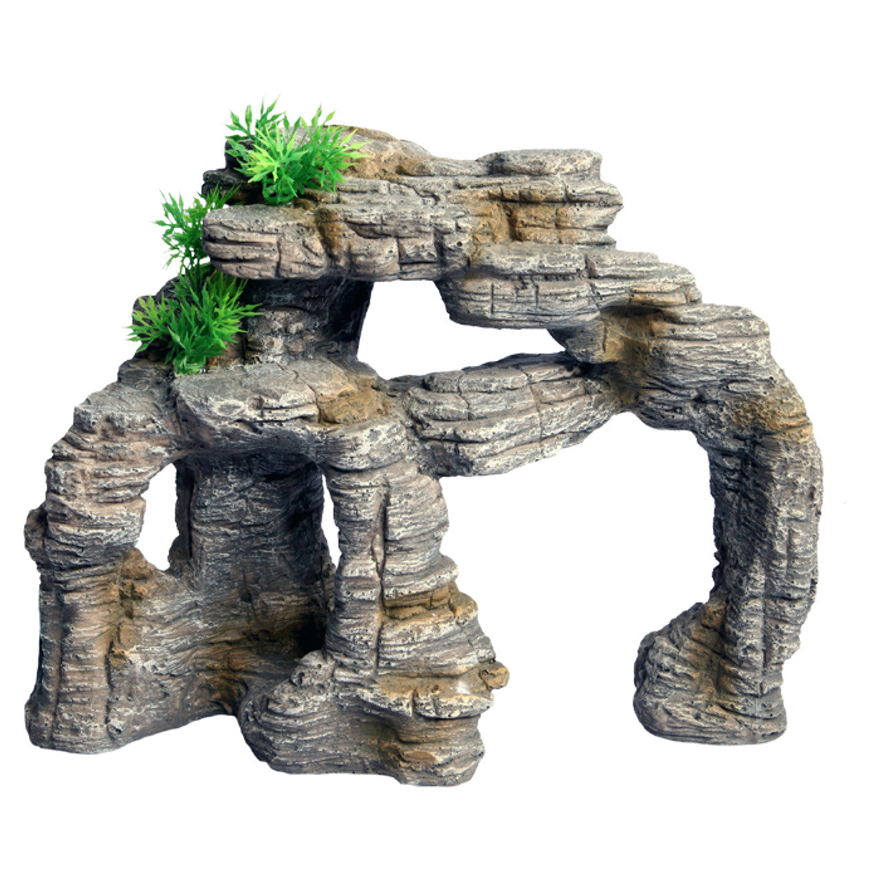 Aqua One Ornament Rock Cliff With Plant, Aqua One Ornaments, pet essentials warehouse