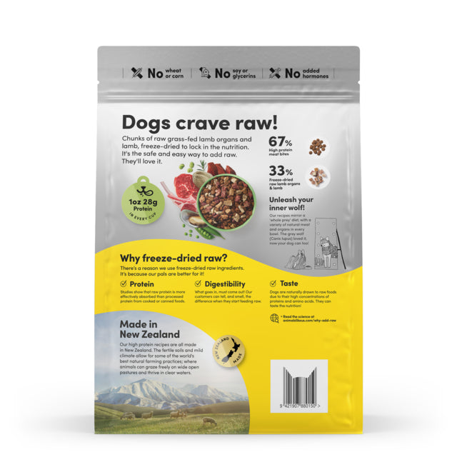 Animals Like Us RawMix 33 Lamb Dog Food, Dog food Raw, Made in New Zealand, Pet Essentials Warehouse