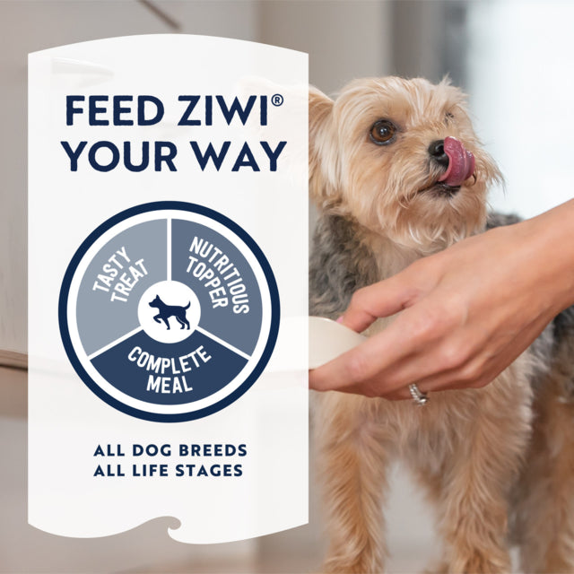 ZiwiPeak Dog Air Dried Tripe & Lamb, Lamb and tripe dog food, Ziwipeak dog food, Lamb dog food, NewZealand Made, Newzealand lamb and tripe, Pet Essentials Warehouse, Poster, single protein dog food