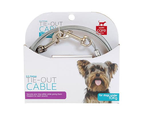 Allpet Canine Care Tieout Cable 3.5m cable for dogs under 10kg, pet essentials napier