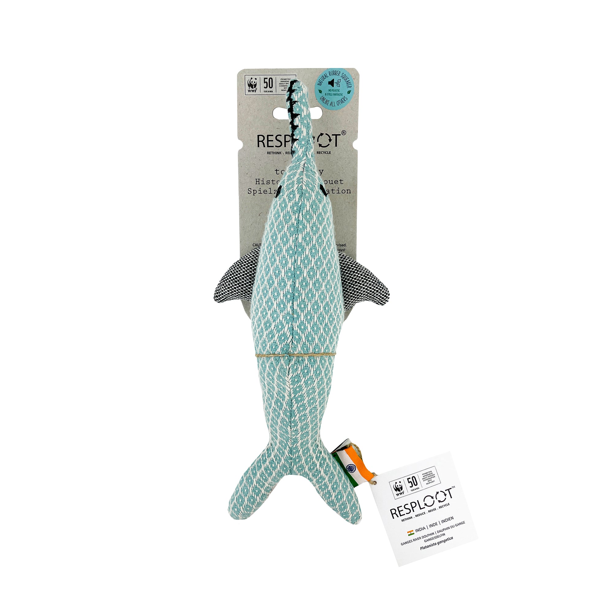 Resploot Ganges Dolphin Dog Toy, Eco Dog Toys, Resploot dog toys, Pet Essentials Warehouse