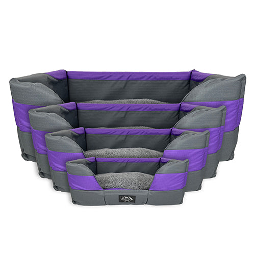 It's Bed Time Basket Bed Purple set, pet essentials warehouse