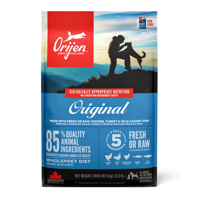 Orijen Original Dry Dog Food, 11kg dog food, Large dog food bags, Pet Essentials Warehouse