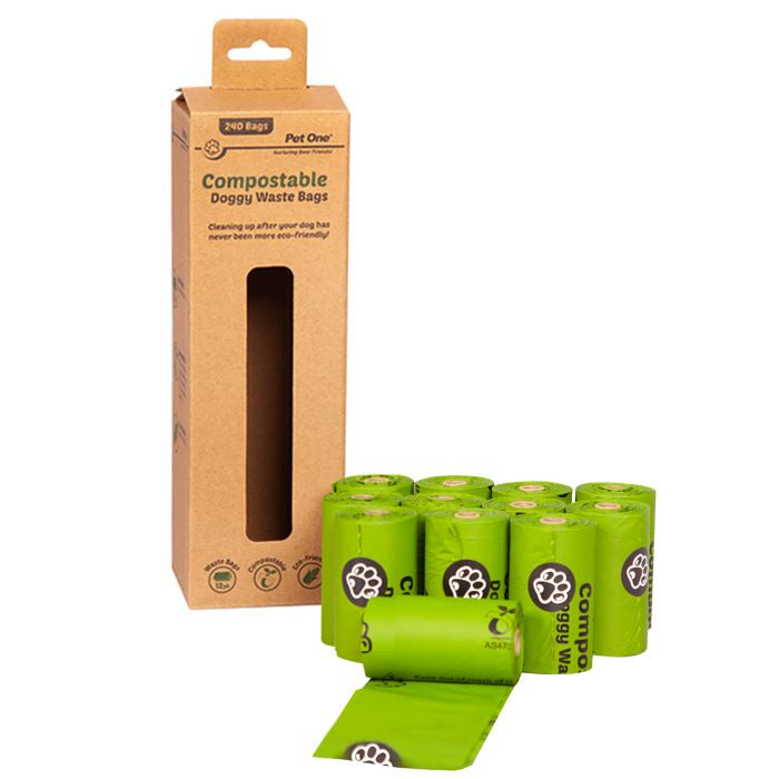 Pet One Compostable Doggy Waste Bags, Waste bags for pets, Pet Essentials Warehouse