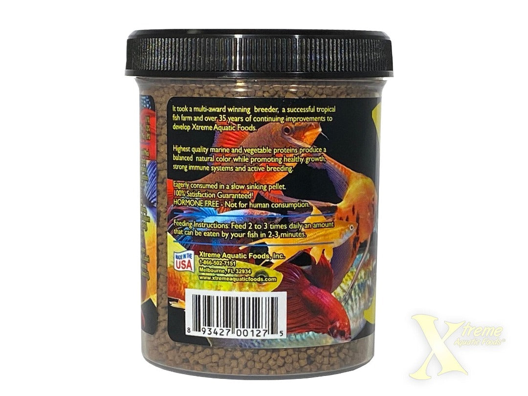 Xtreme Community PeeWee Slow Sinking Pellet Fish Food 283g bottle, pet essentials warehouse