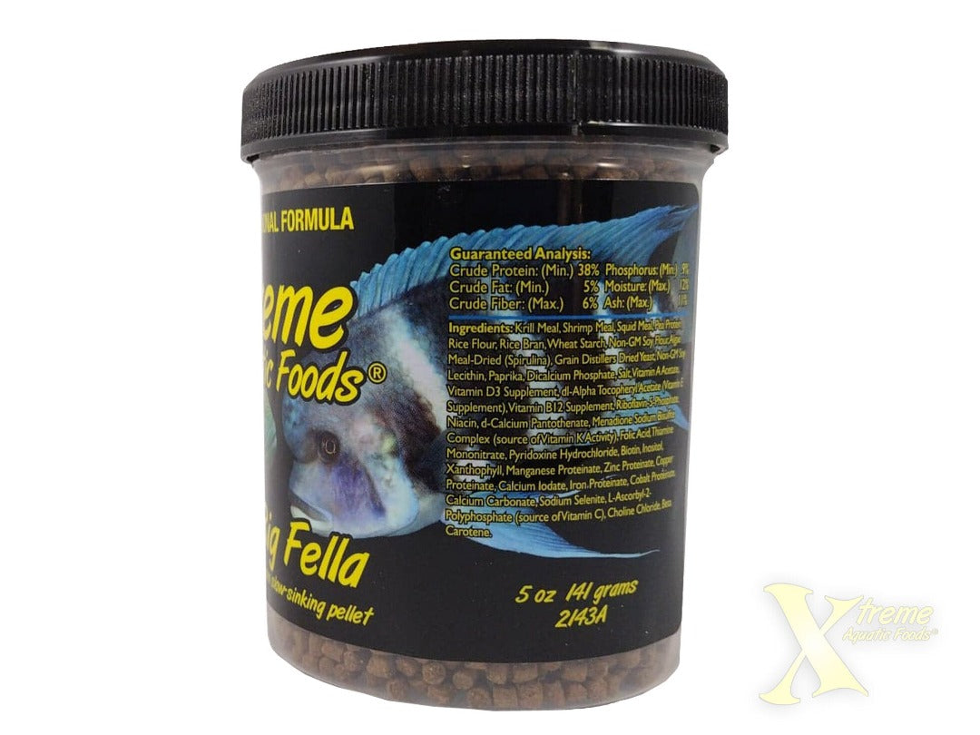 Xtreme Big Fella Slow Sinking Pellet Fish Food 141g bottle, pet essentials warehouse