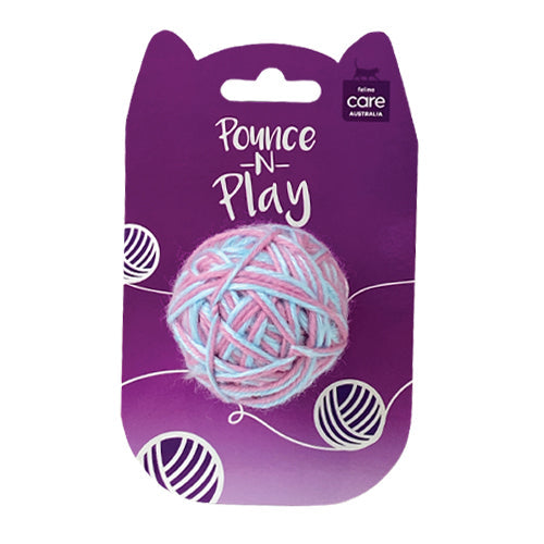 Pounce N Play Ball Of Yarn Cat Toy, Pet Essentials Warehouse Cat Toy