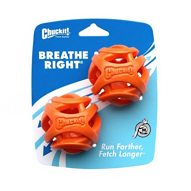 Chuckit! Breathe Right Ball medium twin pack, pet essentials warehouse