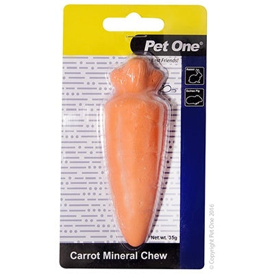 Pet One Mineral Chew Carrot, Mineral Chew, Rabbit Chew, chews for rabbits, small pet chews, Pet Essentials Warehouse