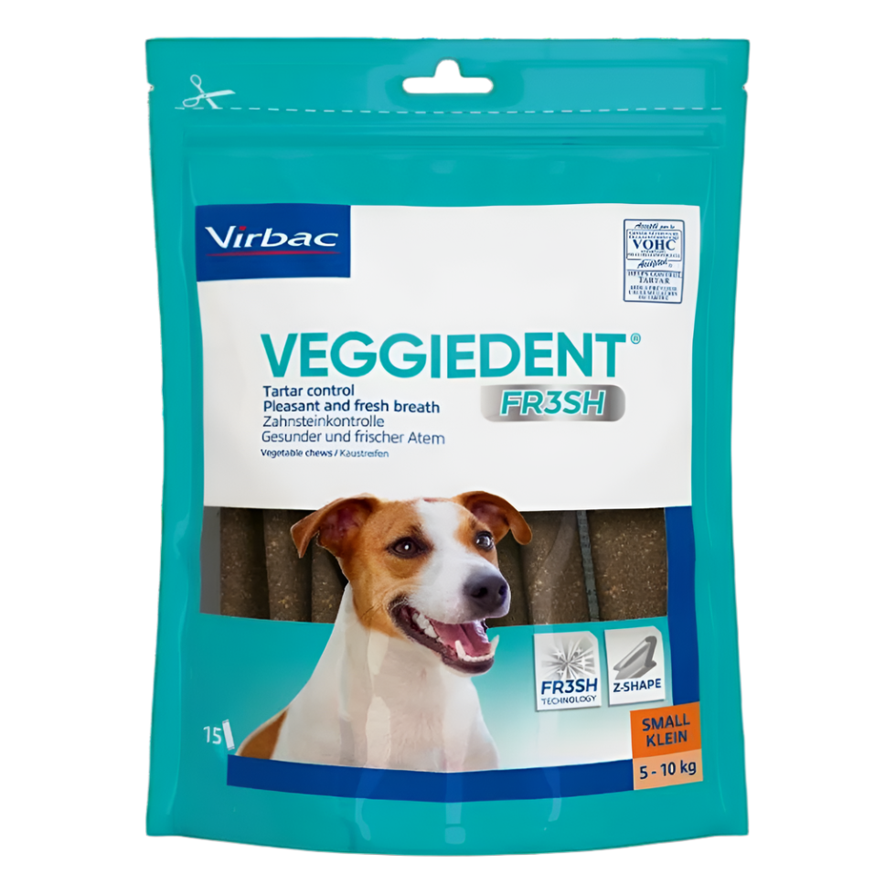 Veggiedent Dental Dog Treats, small dental treats, Tartar control, Fresh breath, Veggie dog treats, Pet Essentials Warehouse