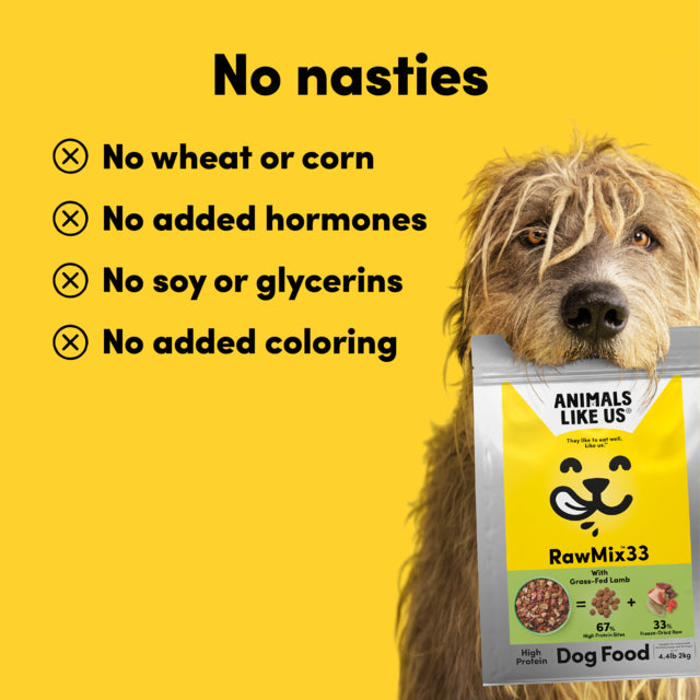 Animals Like Us RawMix 33 Lamb Dog Food, No nasties, Pet Essentials Warehouse
