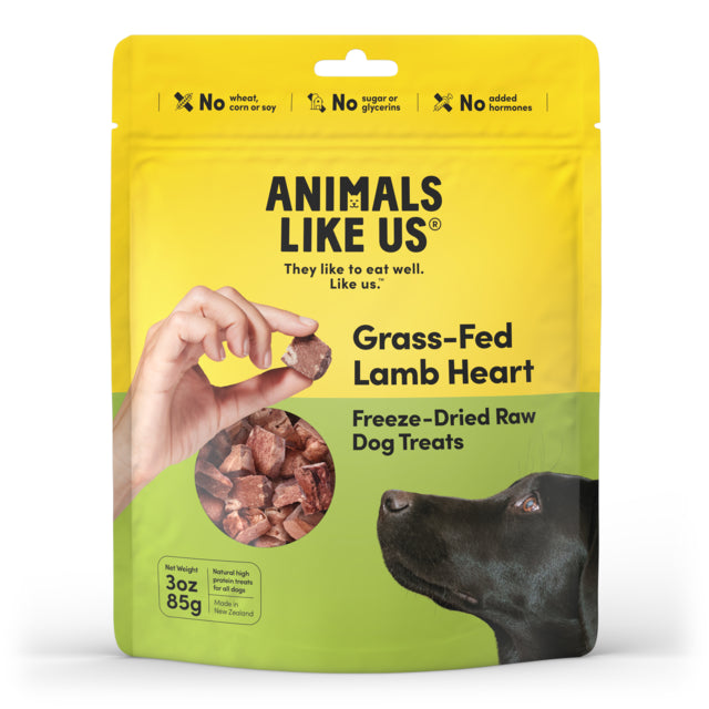 Animals Like Us Grass-Fed Lamb Heart Freeze Dried Dog Treats