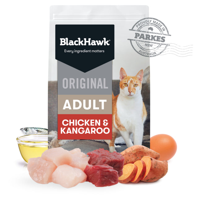 Black Hawk Original Adult Chicken & Kangaroo Dry Cat Food, Chicken and kangaroo cat food dry, Adult cat food, pet essentials Warehouse