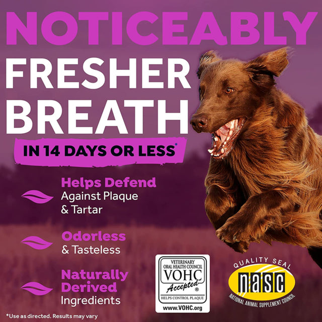 TropiClean Fresh Breath Dental Health Solution Hip & Joint Support for Dogs, Hip and Joint for dogs, Dental Health for dogs, No Brushing Teeth Cleaner, Pet Essentials Warehouse, Tartar control, Tasteless dental for dogs