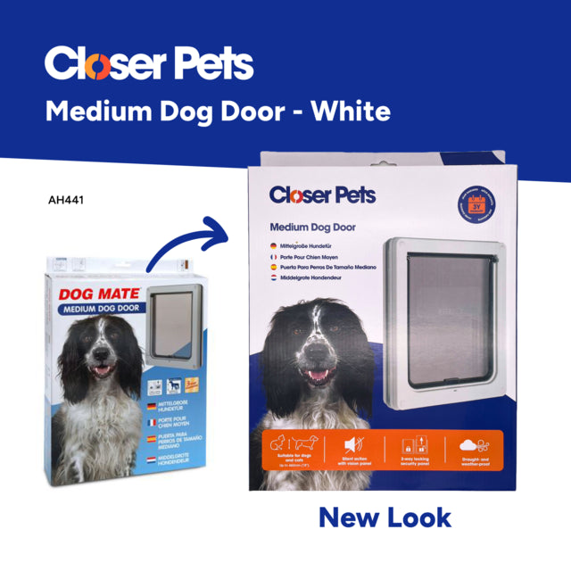 Closer Pets Wood Fitting Medium Dog Door, Dog Doors. doors for dogs, Pet Essentials Warehouse