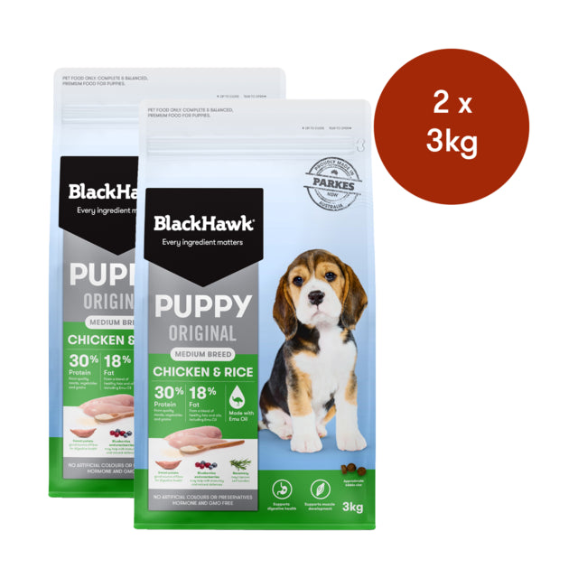 Black Hawk Original Medium Breed Puppy Chicken & Rice, Pet Essentials Warehouse