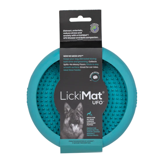 Lickimat UFO turquoise,  slow feeding bowls, Pet Essentials Warehouse, Pet City