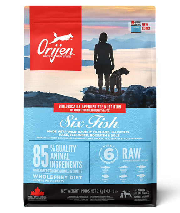 Orijen Six Fish Dry Dog Food, Six fish dog food, Dry dog food, Pet Essentials Warehouse