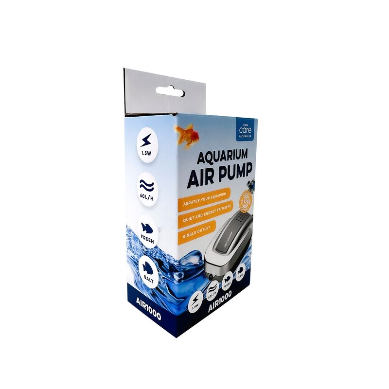 Aqua Care Air Pump Air1000, Airpumps for fish tanks, Fish tanks, Air Pumps, pet Essentials Warehouse