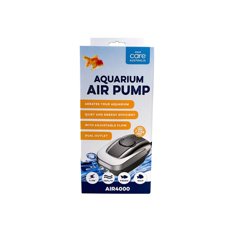 Aqua Care Air Pump air4000, Air Pumps for fish tanks, Pet Essentials Warehouse