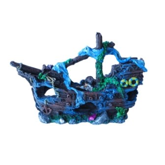 Aqua Care Ornament Sunken Ship Small, Aquarium ornament, pet essentials warehouse