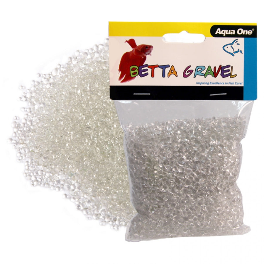 Aqua One Betta Glass Clear 350g, pet essentials warehouse, pet city, gravel betta tank gravel