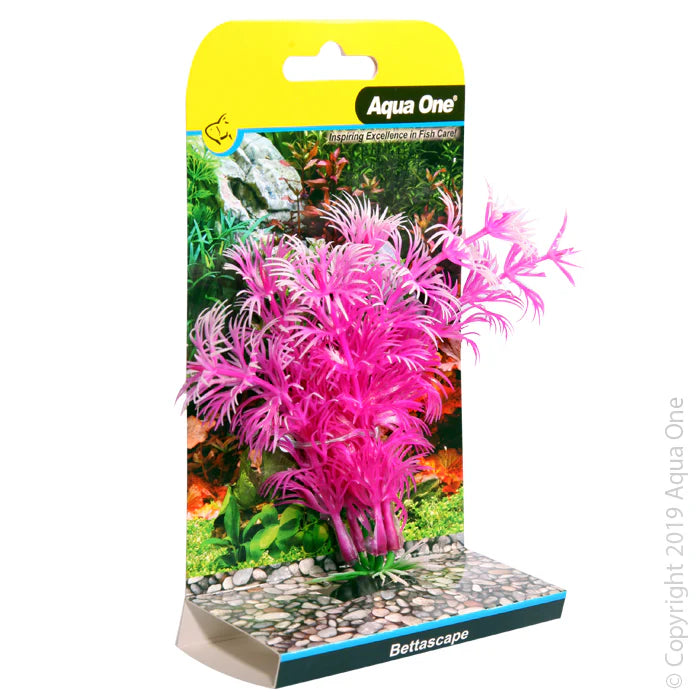 Aqua One Bettascape Betta Ambulia Pink, Plastic Plants, Pet Essentials Warehouse