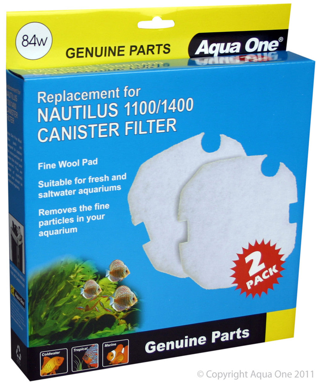 Aqua One Wool Nautilus 1100/1400, Canister filter, Aqua One 84w, Pet Essentials Warehouse
