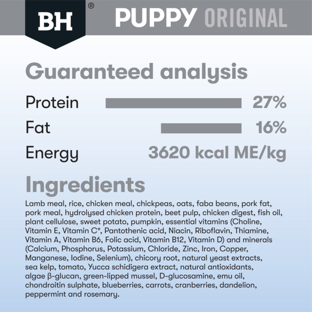 Black Hawk Original Large Breed Puppy Lamb & Rice Dry Dog Food,  Guaranteed analysis, Dog Food, Pet Essentials