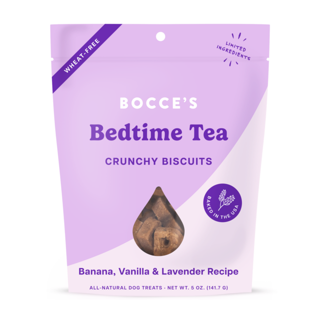 Bocce's Bedtime Tea Biscuits Dog Treats, Bedtime treats for dogs, calming treats for dogs, Pet Essentials Warehouse