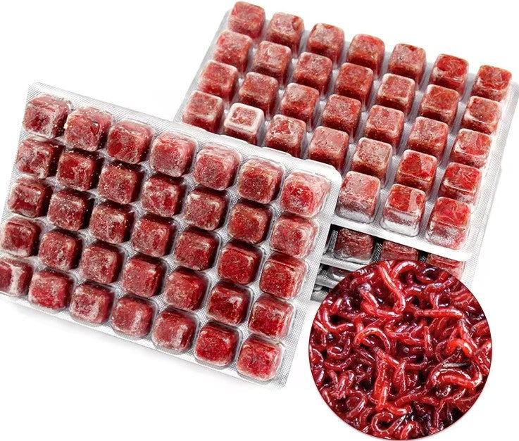 Frozen Nutrition Bloodworms Fish Food, Fish Bloodworms, pet essentials warehouse