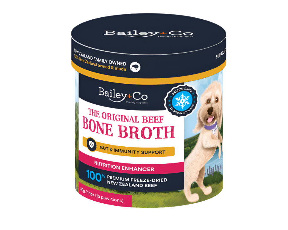 Bailey+Co Beef Bone Broth Original Gut & immunity support, Bone Broth for cats and dogs, Pet Essentials Warehouse