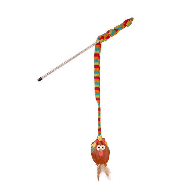 Cattitude Workout Tim Turkey Wand Cat Toy, Turkey cat toys, Pet Essentials Warehouse