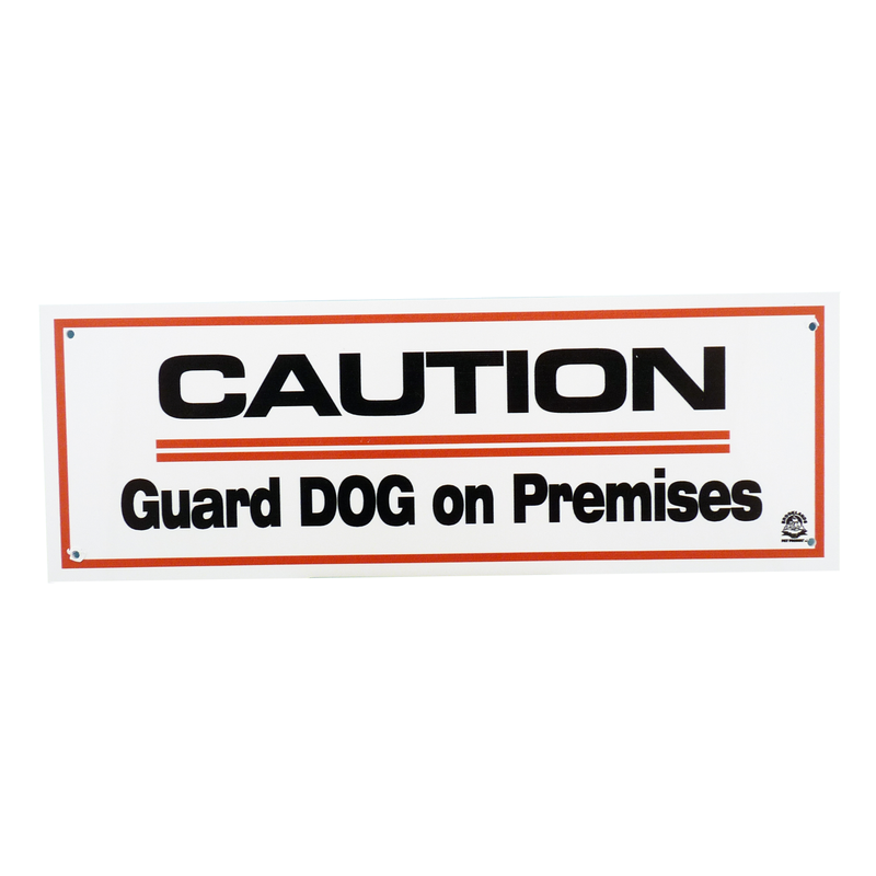 Caution Guard Dog On Premises Sign, Signs for dogs, Pet Essentials Warehouse
