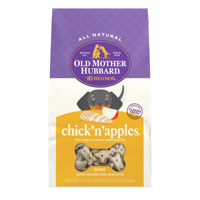 Old Mother Hubbard Chick 'N' Apples Mini Dog Treats, Old Mother Hubbard Treats, Mini treats for dogs, Baked dog treats, Pet Essentials Warehouse